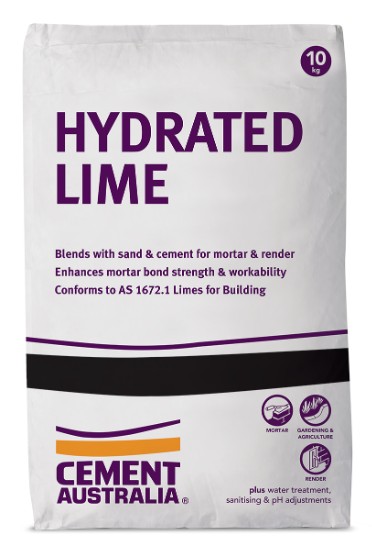 Hydrated Lime $10.95 per 10kg bag