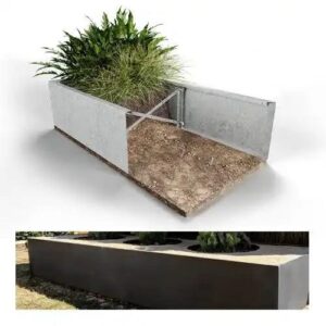 Zero-Flex Planter Panel 400mmH Galvanised Steel