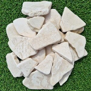 Kashmiri Mosaic Flat Pebbles White 30-50mm 20kg Bag