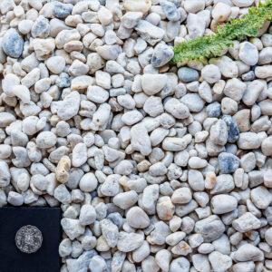 20mm White Quartz Pebble - 20kg bag