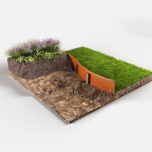 Flex Raised Garden Bed 2160mm long Weathering Steel